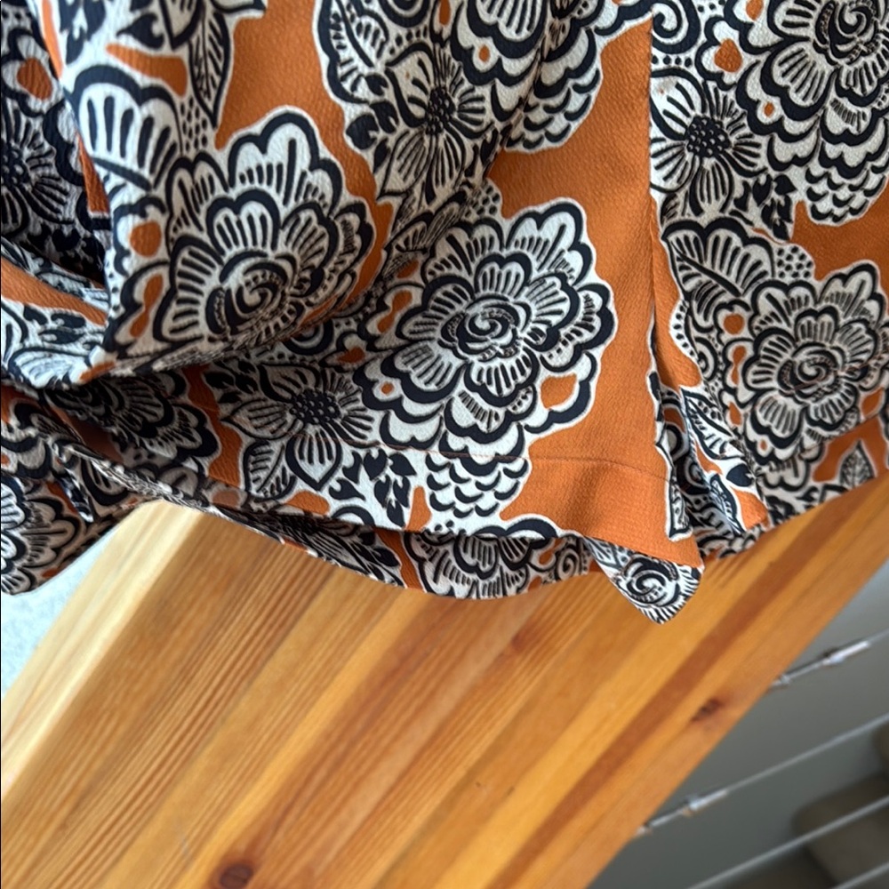 Alexis Orange and Black Floral Playsuit/cover Up Sz M - Picture 7 of 11